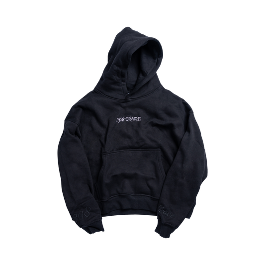 308 BLACK STAPLE HOODIE